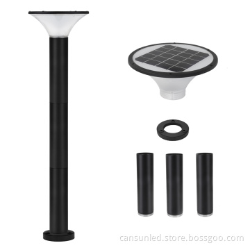 Energy Saving Solar Panel Wall Installation with 12 Hours Working Time: 5W/7W Pillar LED Light for Garden